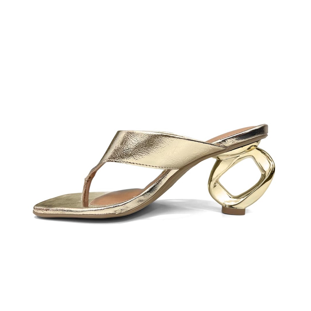 Tamanco Vizzano Salto 6592.201 Dourado