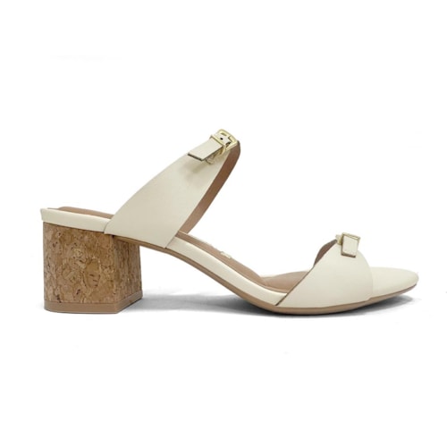 Detalhe - Tamanco Vizzano Salto Bloco 6291.1190 Branco Off