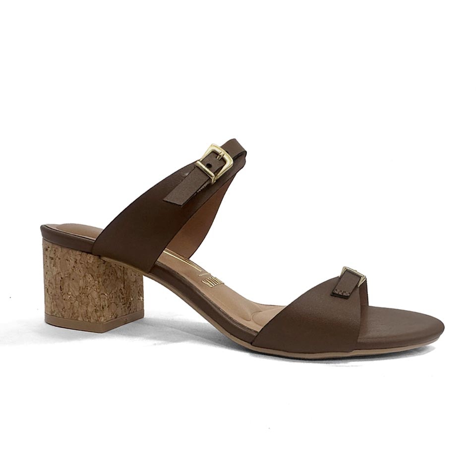 Tamanco Vizzano Salto Bloco 6291.1190 Capuccino - Linha Conforto