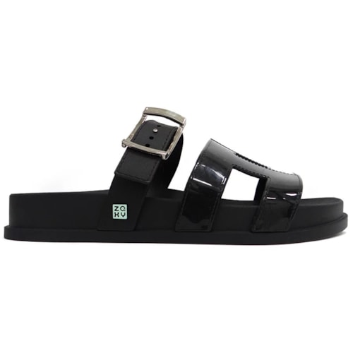 Detalhe - Tamanco Zaxy Grendene Connect Slide 19054 Preto