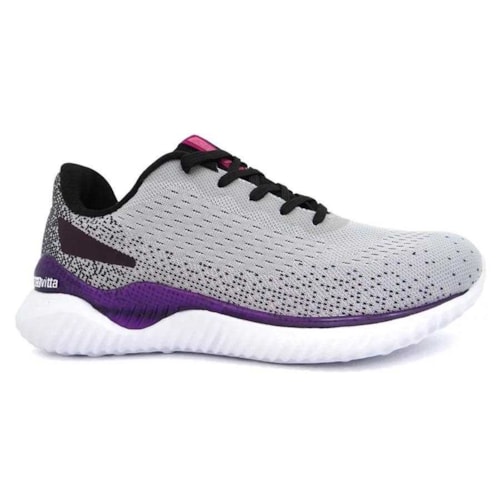 Tenis Actvitta Casual Conforto 4802.104 Cinza/Preto/Roxo