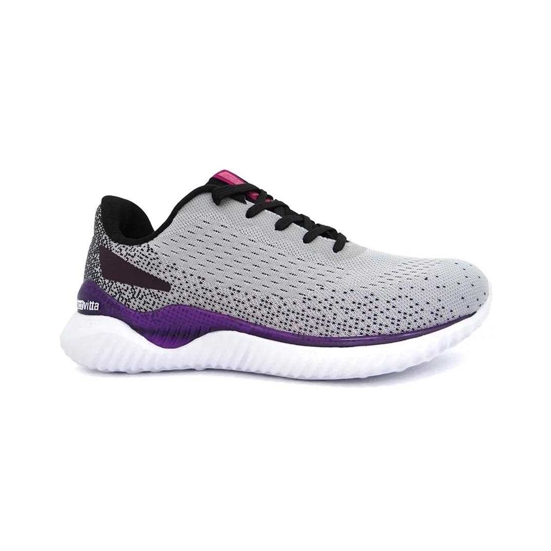 Tênis Actvitta Casual Conforto 4802.104 Cinza/Preto/Roxo