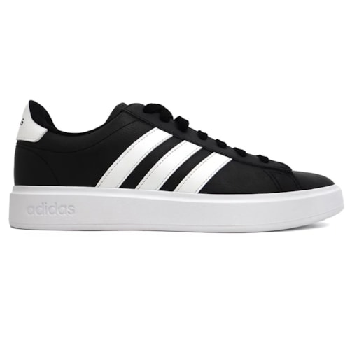Detalhe - Tênis Adidas Feminino Grand Court 2.0 Gw9214 Preto/Branco