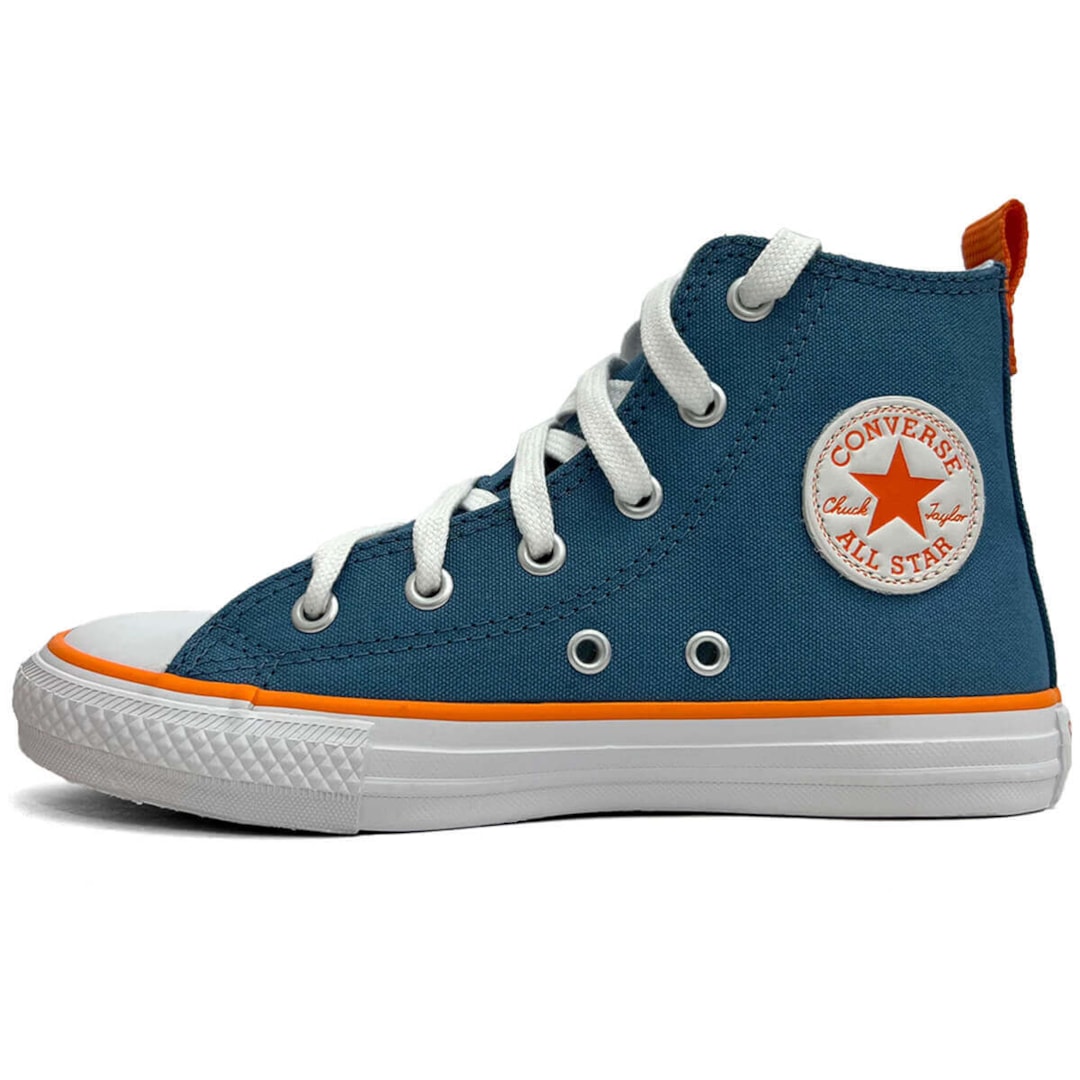 Tênis All Star Casual Cano Alto Lona Ck0909 Chuck Taylor Azul Escuro