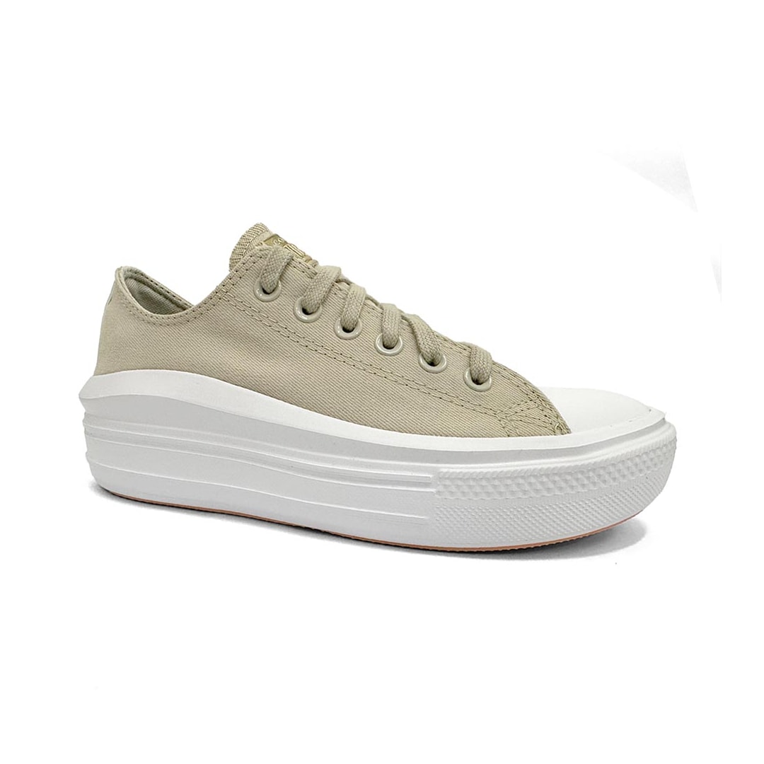 Tênis All Star Chuck Plataforma Feminino Ct1616 Bege Claro Tênis All Star Chuck Plataforma Feminino Ct1616 Bege Claro