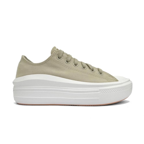 Detalhe - Tênis All Star Chuck Plataforma Feminino Ct1616 Bege Claro