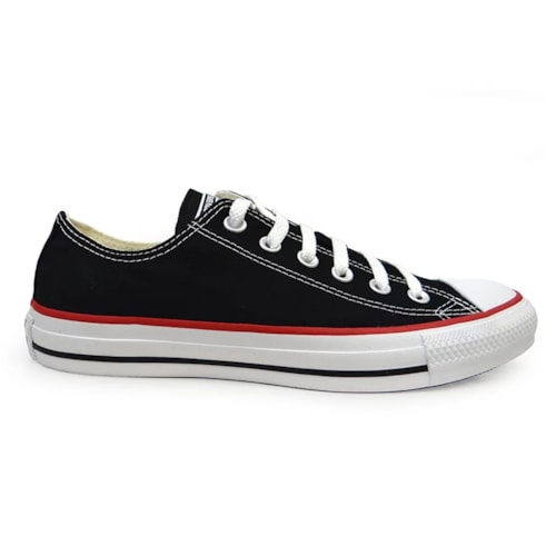 Detalhe - Tênis All Star Chuck Taylor Ct0001 Preto/Vermelho/Preto