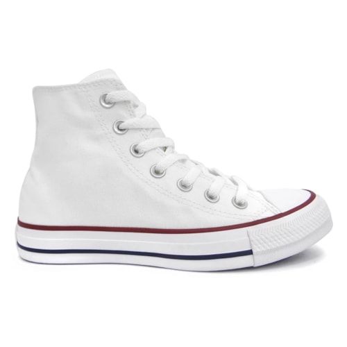 Detalhe - Tênis All Star Chuck Taylor CT0004 Branco/Branco/Marinho