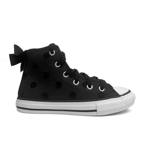 Detalhe - Tênis All Star Infantil Chuck Taylor Ck1396 Preto