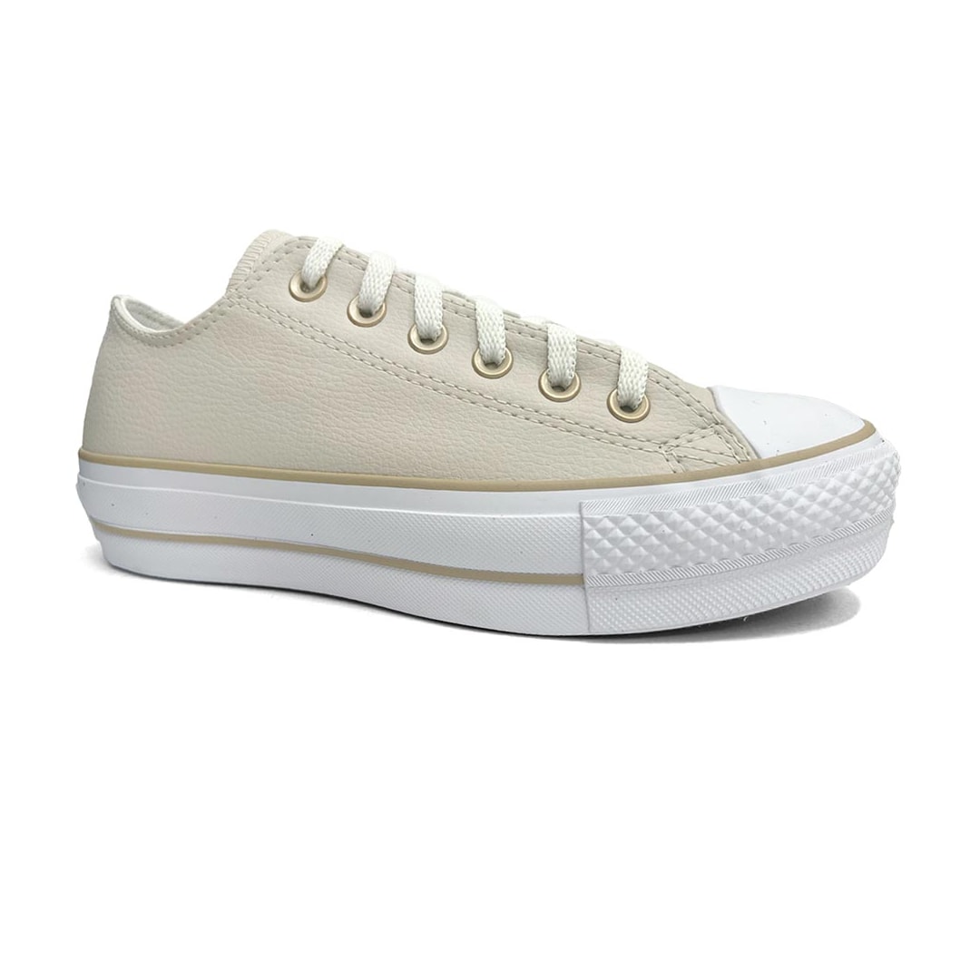 Tênis All Star Plataforma Chuck Taylor Ct0983 Nude Bege Claro