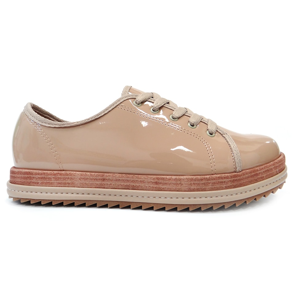 tenis beira rio bege verniz