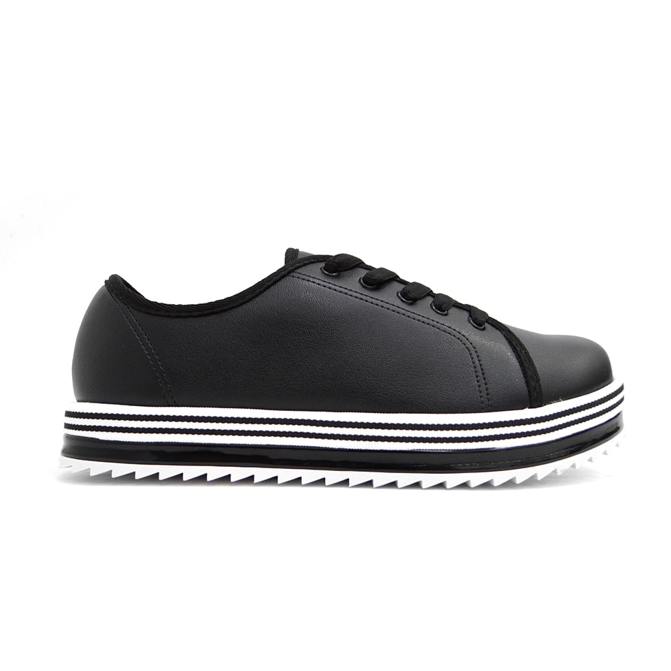 tenis flatform preto beira rio