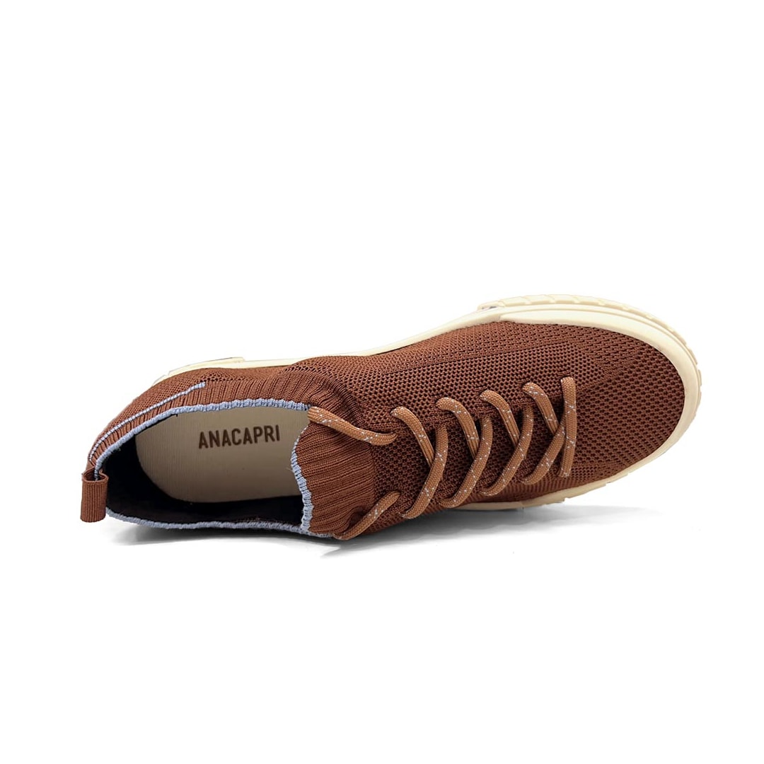 Tênis Anacapri Casual Knit Alê C 30405 0005 Marrom