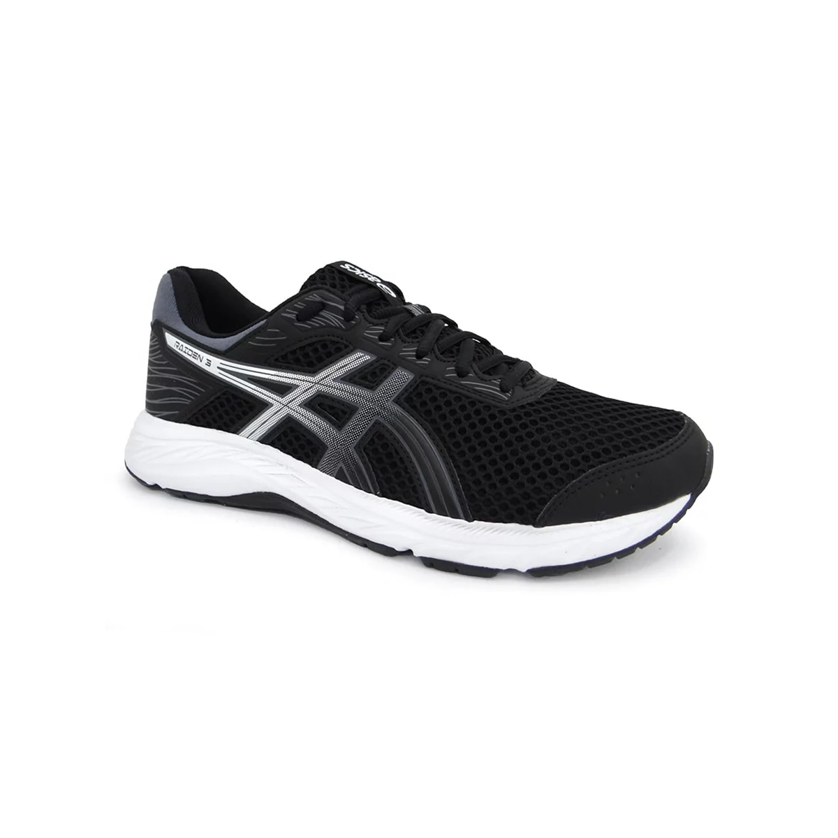 Tênis Asics Esporte Raiden 3 Preto/Cinza Tênis Asics Esporte Raiden 3 Preto/Cinza