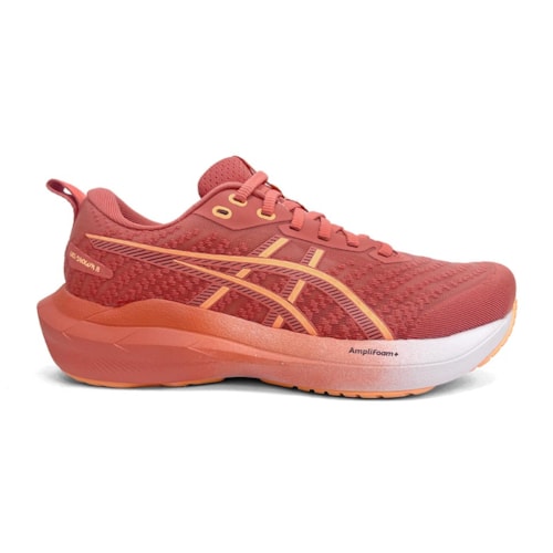 Detalhe - Tênis Asics Feminino Esporte Gel-Shogun 8 Dark Pink Clay