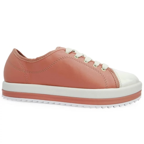 Detalhe - Tênis Beira Rio Casual 4196.911 Coral