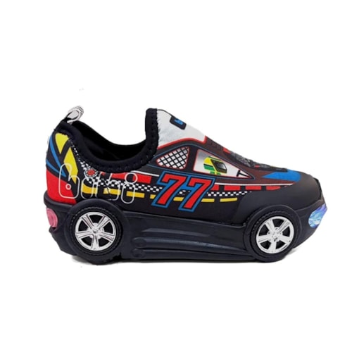Detalhe - Tênis Bibi Infantil Turbo Com Led 1300004 Preto