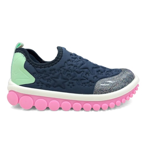 Detalhe - Tênis Bibi Menina Roller 2.0 Lycra 1155474 Marinho