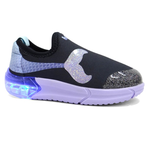 Tenis Bibi Space Tecido Com Luz 1228082 Marinho