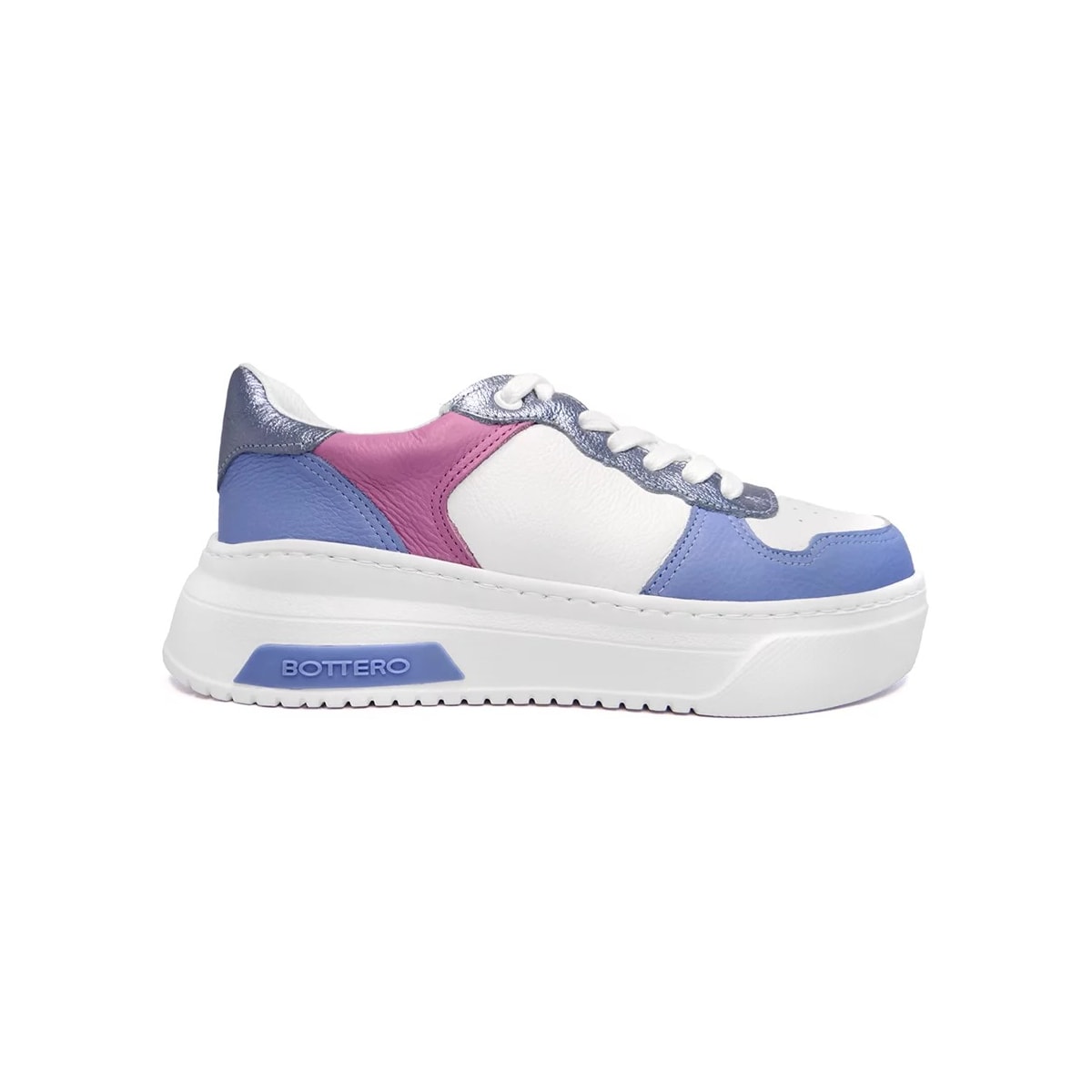 Tênis Bottero Casual Couro 346028 Branco/Azul/Orquidea Tênis Bottero Casual Couro 346028 Branco/Azul/Orquidea