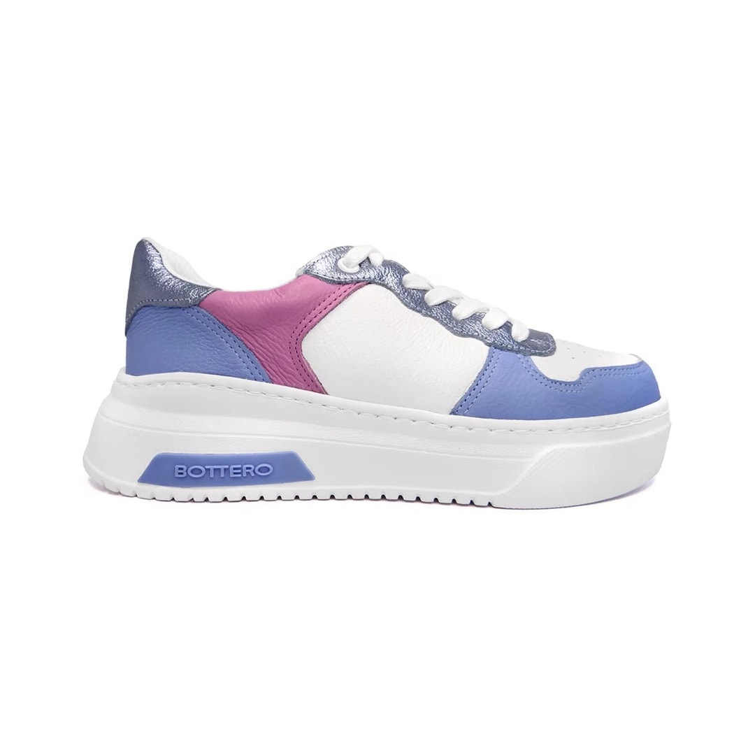 Tênis Bottero Casual Couro 346028 Branco/Azul/Orquidea Tênis Bottero Casual Couro 346028 Branco/Azul/Orquidea