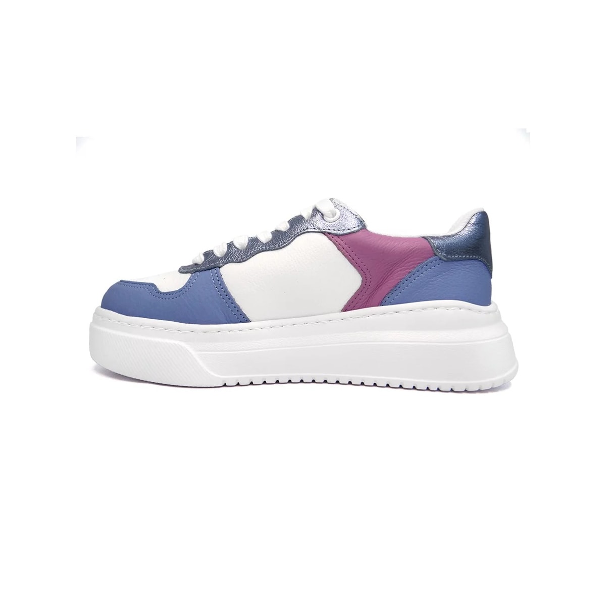 Tênis Bottero Casual Couro 346028 Branco/Azul/Orquidea Tênis Bottero Casual Couro 346028 Branco/Azul/Orquidea