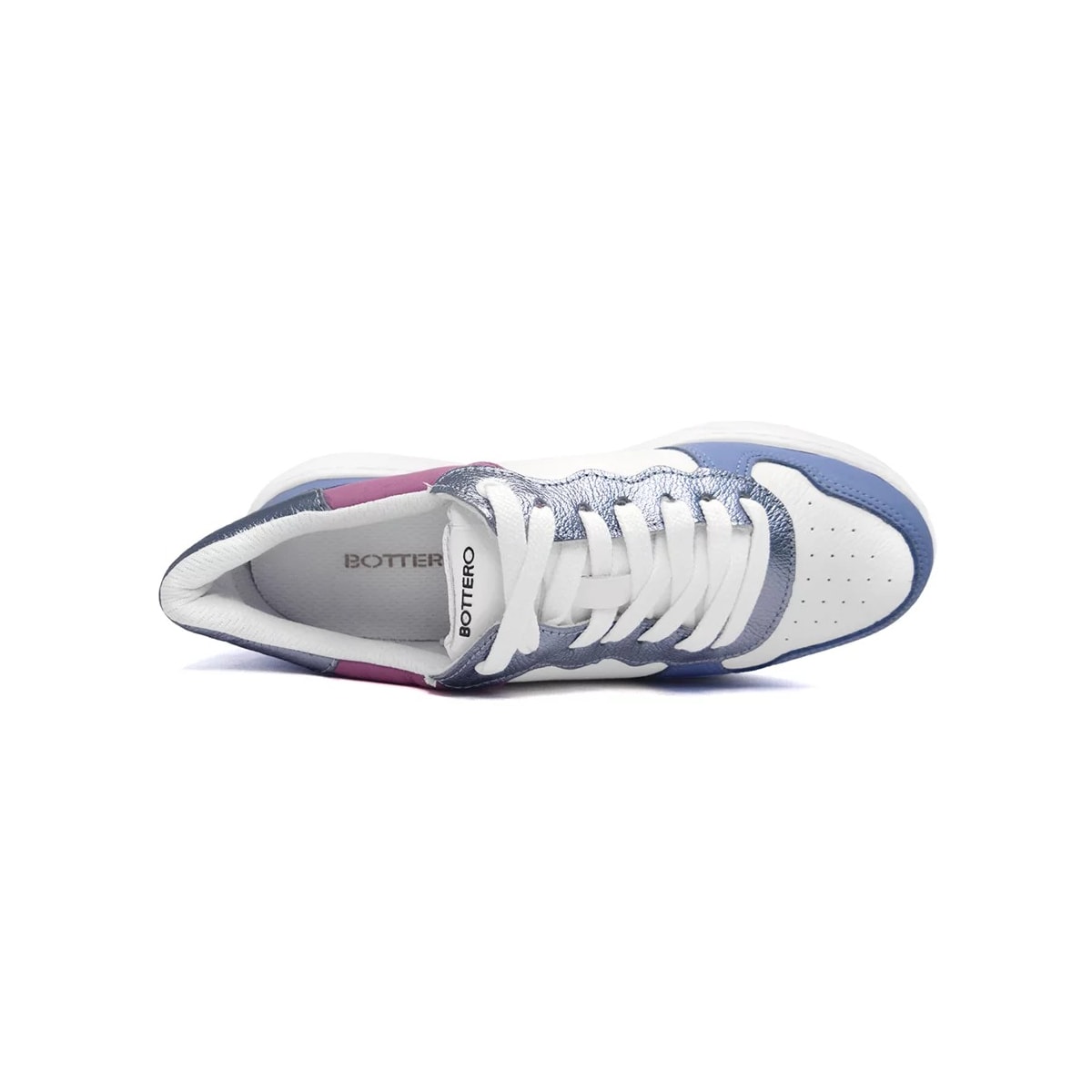 Tênis Bottero Casual Couro 346028 Branco/Azul/Orquidea Tênis Bottero Casual Couro 346028 Branco/Azul/Orquidea
