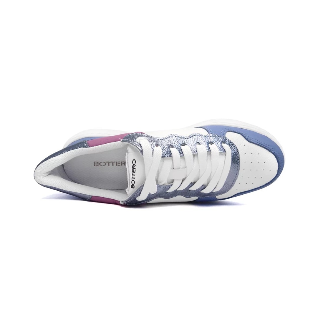 Tênis Bottero Casual Couro 346028 Branco/Azul/Orquidea Tênis Bottero Casual Couro 346028 Branco/Azul/Orquidea