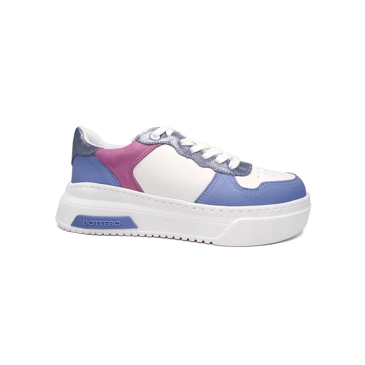Tênis Bottero Casual Couro 346028 Branco/Azul/Orquidea Tênis Bottero Casual Couro 346028 Branco/Azul/Orquidea