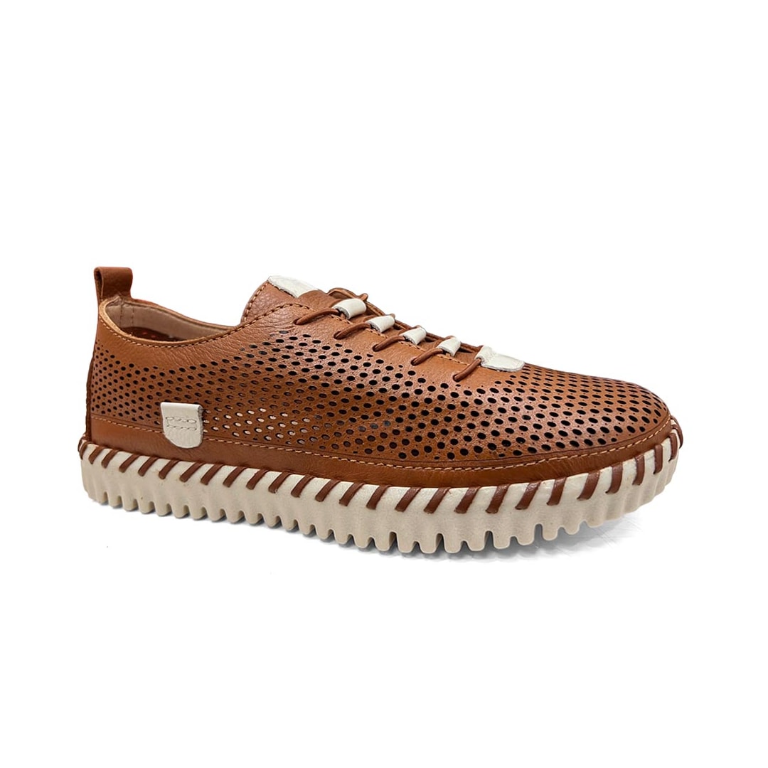 Tênis Bottero Casual Couro 382703 Caramelo