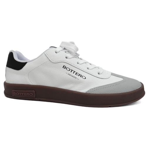 Tenis Bottero Casual De Couro 364905 Cinza Claro