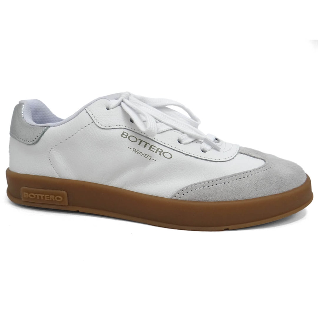 Tênis Bottero Casual De Couro 364905 Cinza Claro Tênis Bottero Casual De Couro 364905 Cinza Claro