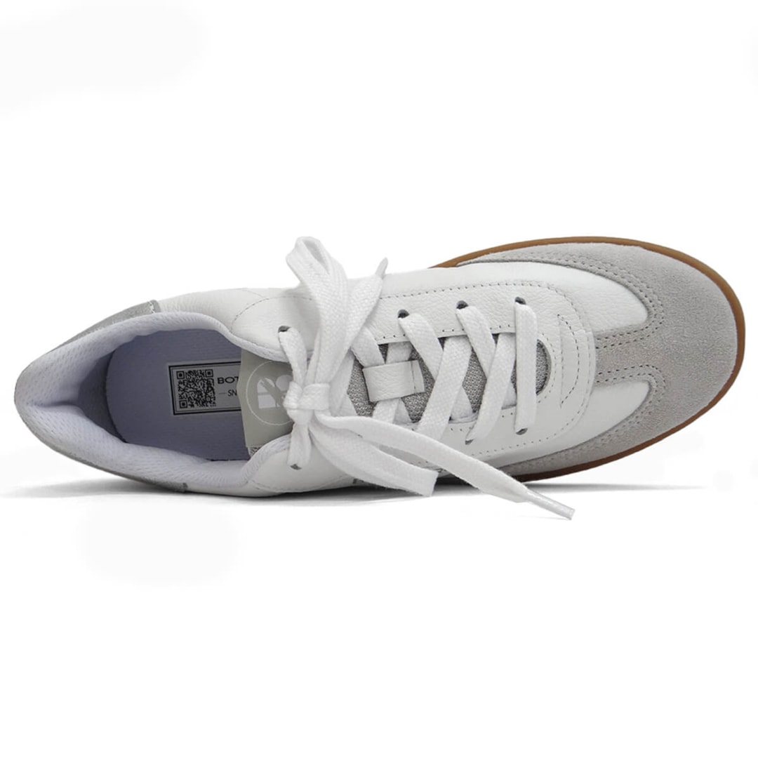 Tênis Bottero Casual De Couro 364905 Cinza Claro