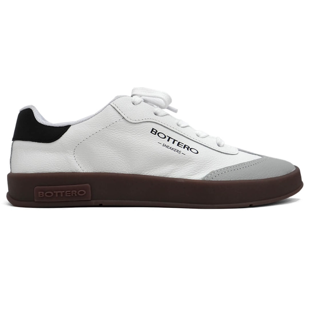 Tênis Bottero Casual De Couro 364905 Cinza Claro