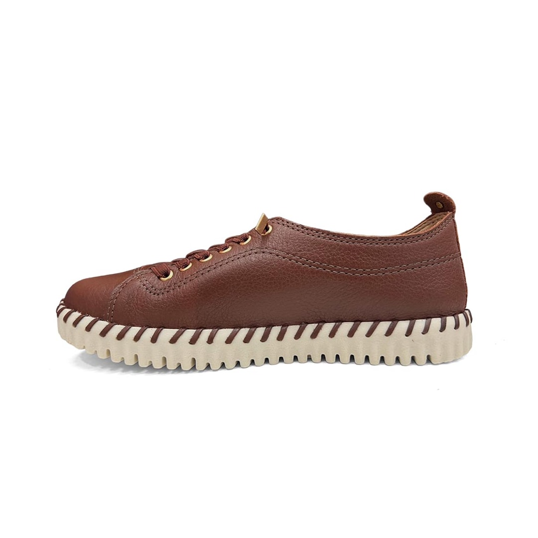 Tênis Bottero Casual De Couro 374102 Conhaque