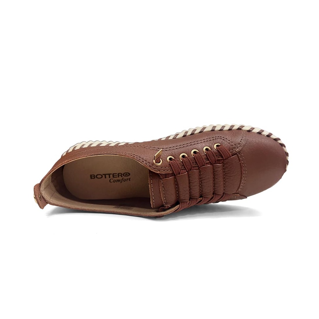 Tênis Bottero Casual De Couro 374102 Conhaque