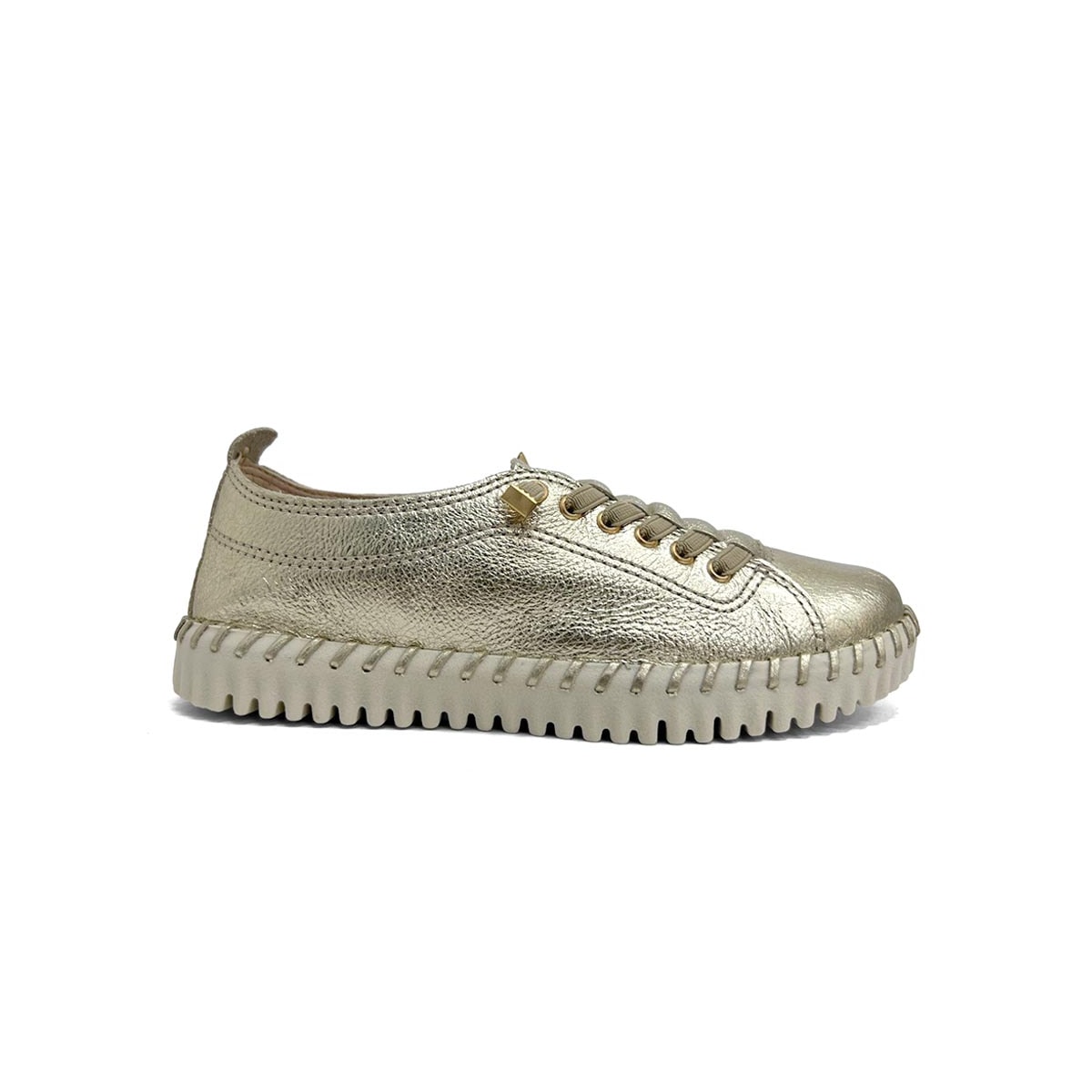 Tênis Bottero Casual De Couro 374102 Dourado Tênis Bottero Casual De Couro 374102 Dourado