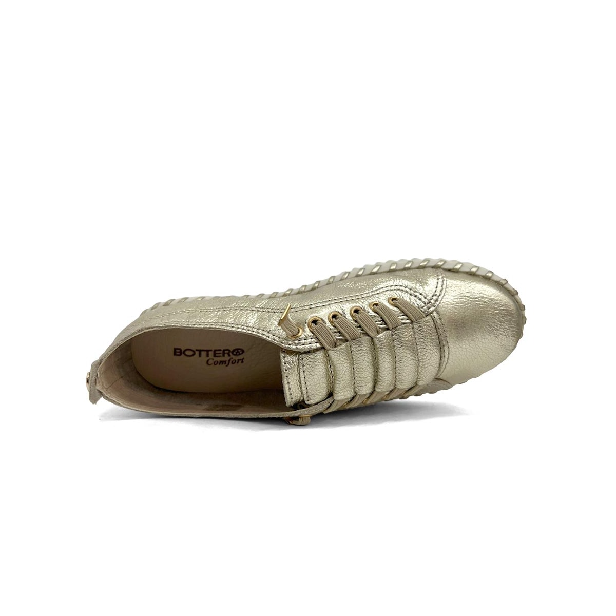 Tênis Bottero Casual De Couro 374102 Dourado Tênis Bottero Casual De Couro 374102 Dourado