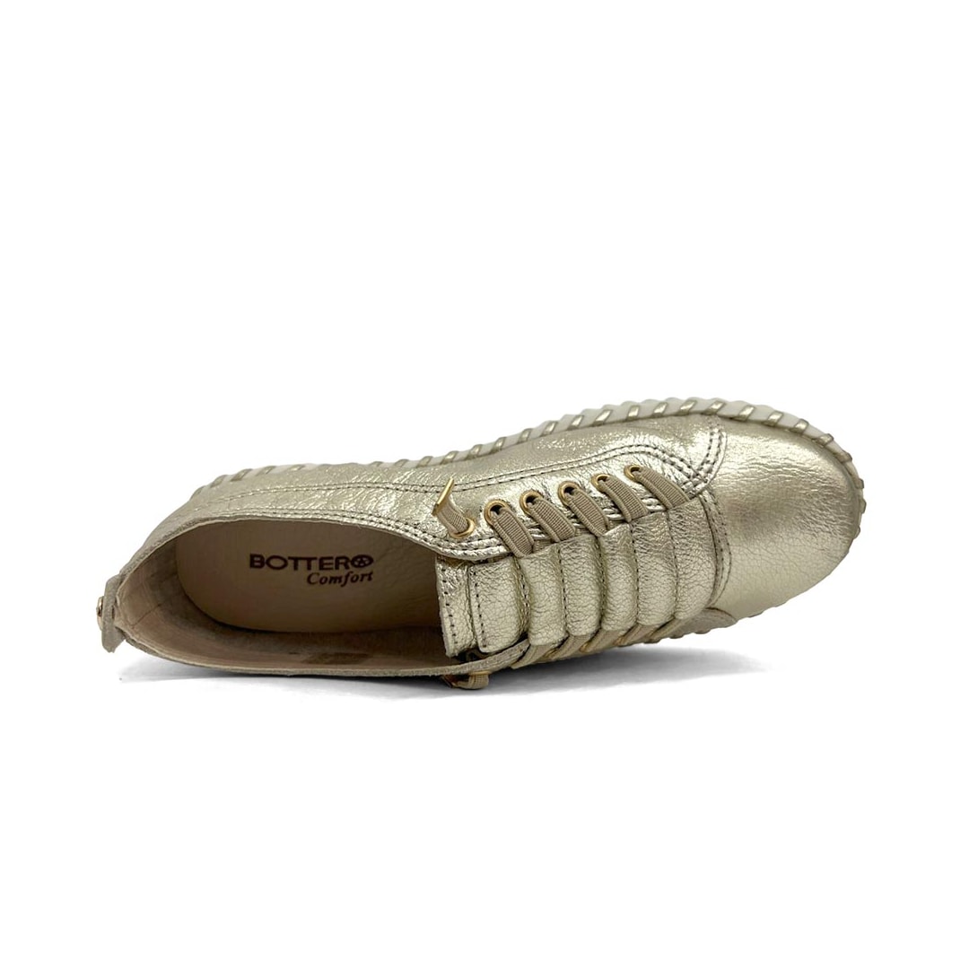 Tênis Bottero Casual De Couro 374102 Dourado Tênis Bottero Casual De Couro 374102 Dourado