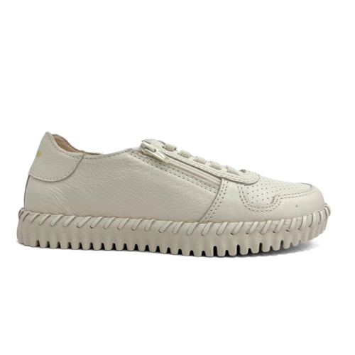 Detalhe - Tênis Bottero Casual De Couro 374103 Off White