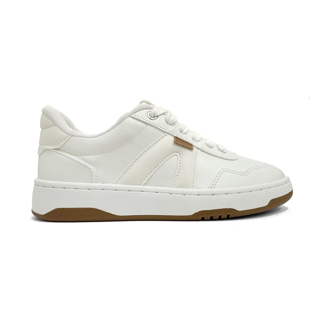 Tênis Casual Anacapri C30650 0002 Branco/Bege Tênis Casual Anacapri C30650 0002 Branco/Bege