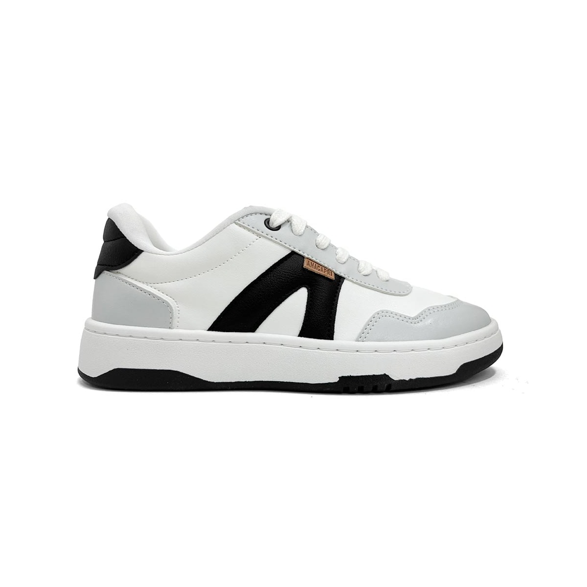 Tênis Casual Anacapri C30650 0002 Branco/Cinza/Preto Tênis Casual Anacapri C30650 0002 Branco/Cinza/Preto