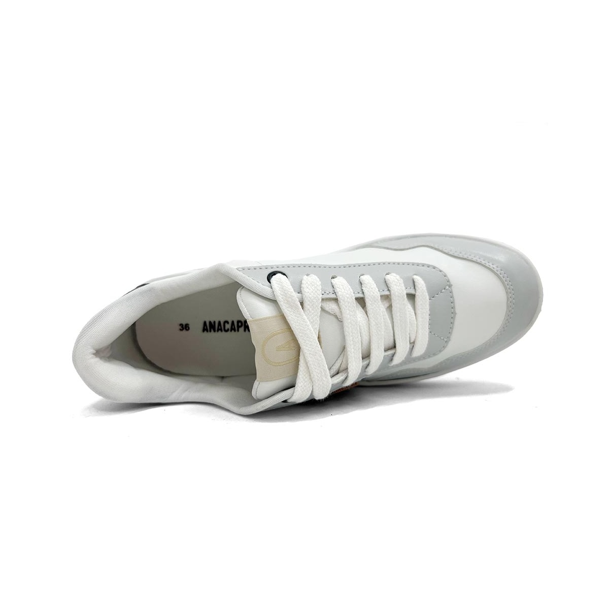 Tênis Casual Anacapri C30650 0002 Branco/Cinza/Preto Tênis Casual Anacapri C30650 0002 Branco/Cinza/Preto