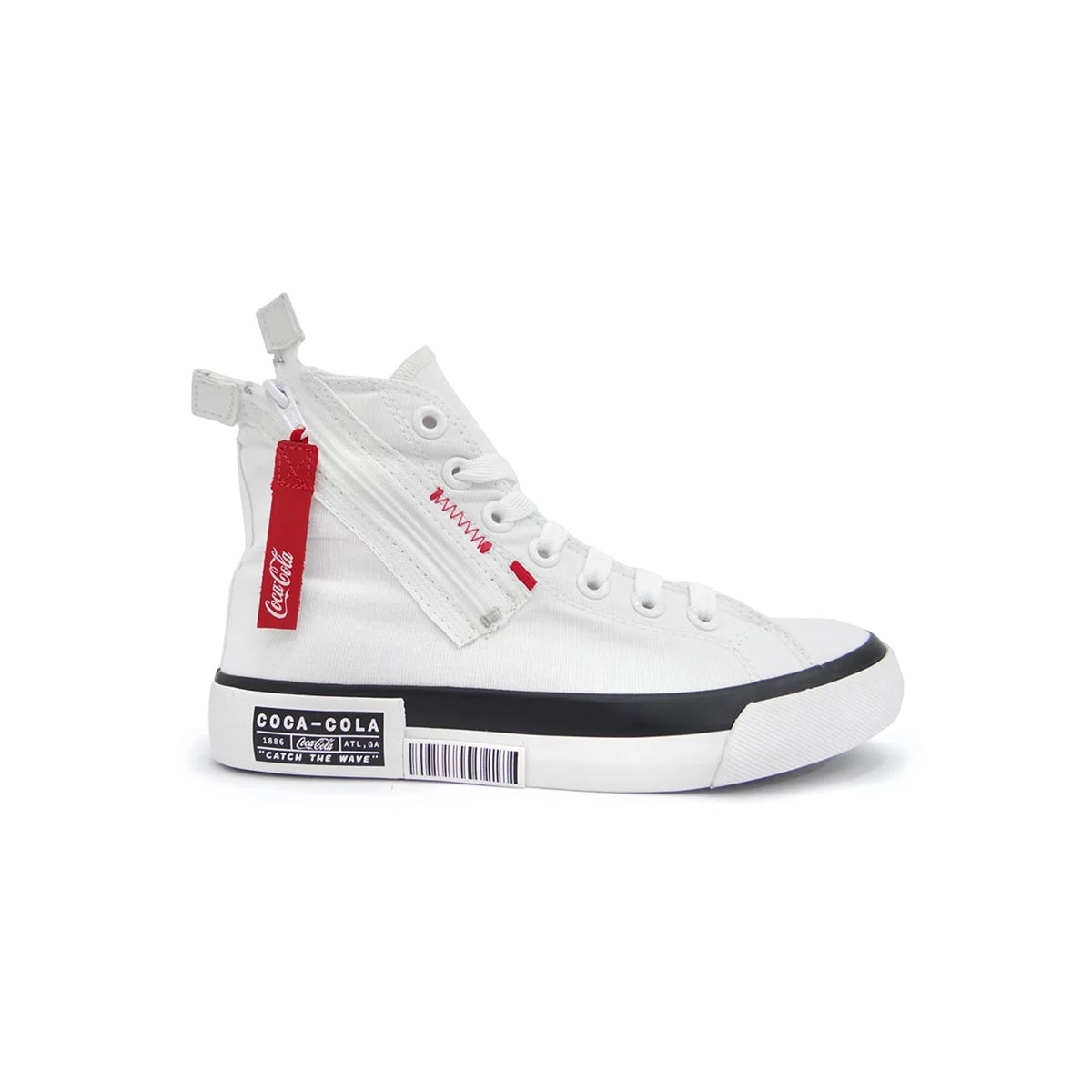 Tênis Coca Cola Atlanta Wave Ziper Cc1934 Branco Tênis Coca Cola Atlanta Wave Ziper Cc1934 Branco