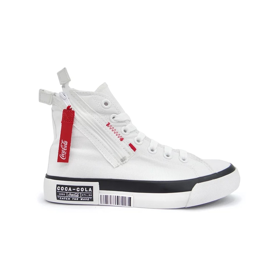 Tênis Coca Cola Atlanta Wave Ziper Cc1934 Branco Tênis Coca Cola Atlanta Wave Ziper Cc1934 Branco