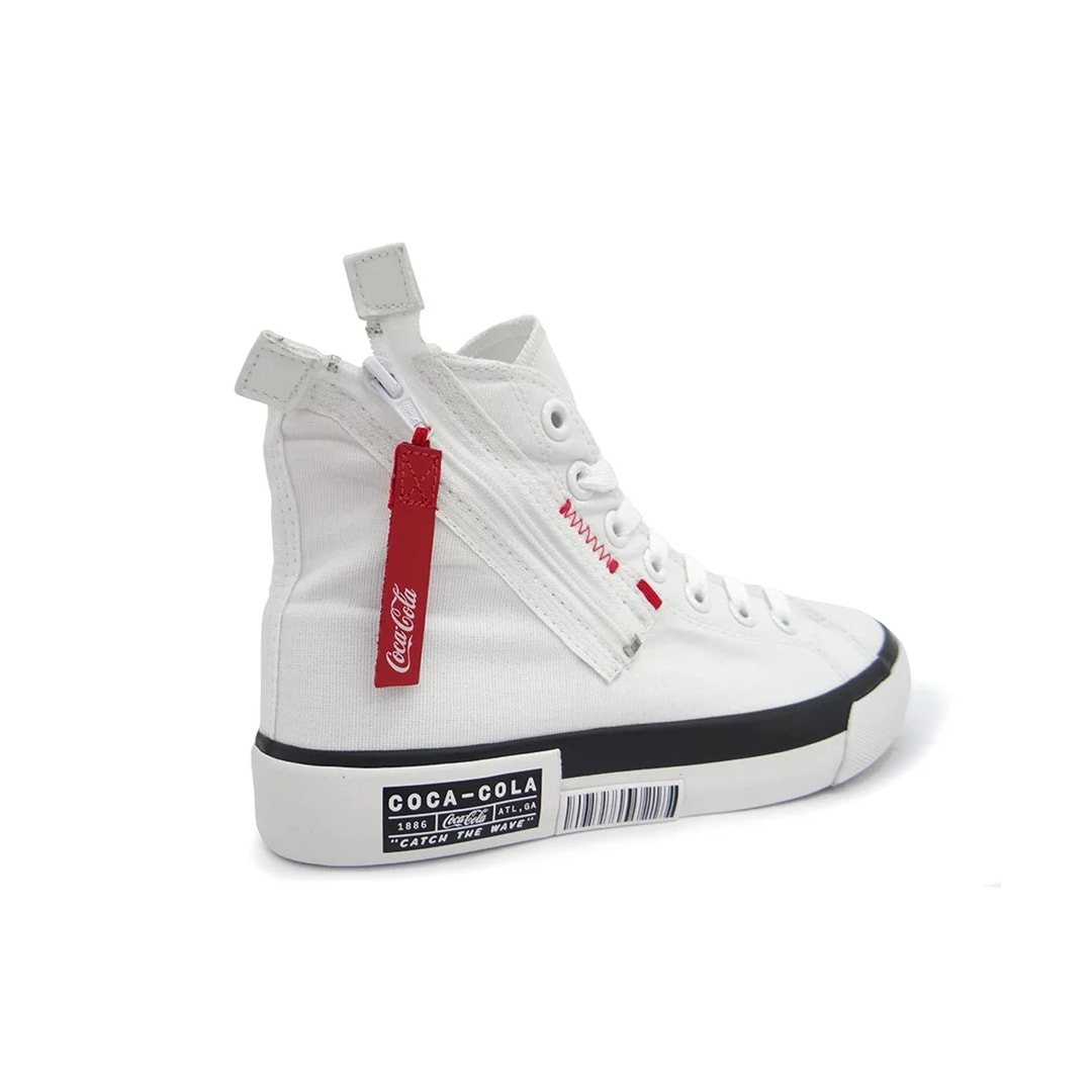 Tênis Coca Cola Atlanta Wave Ziper Cc1934 Branco Tênis Coca Cola Atlanta Wave Ziper Cc1934 Branco