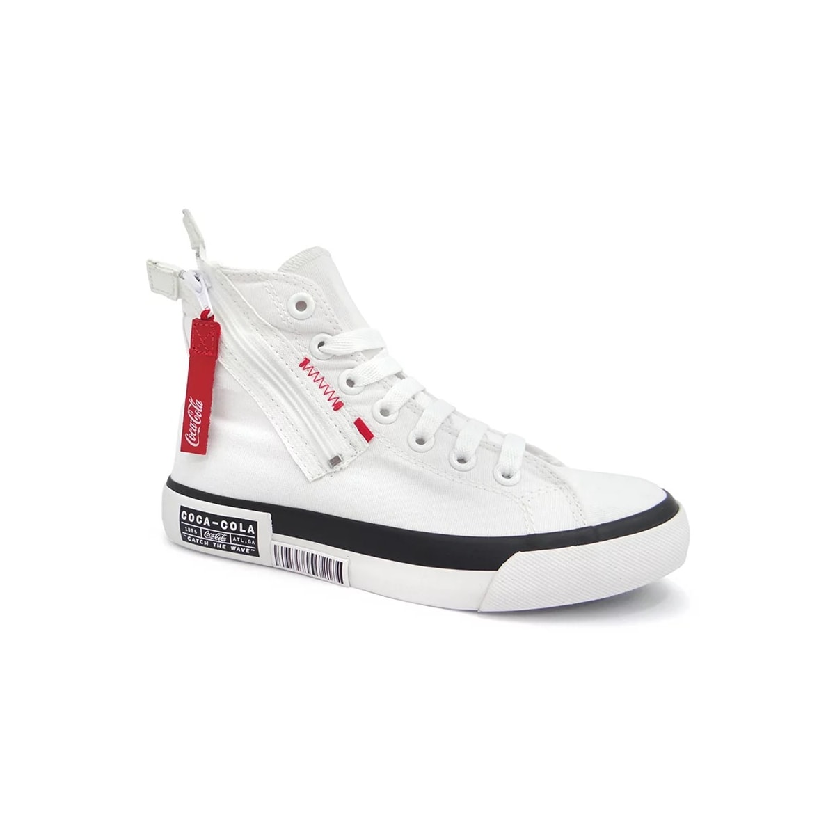 Tênis Coca Cola Atlanta Wave Ziper Cc1934 Branco Tênis Coca Cola Atlanta Wave Ziper Cc1934 Branco