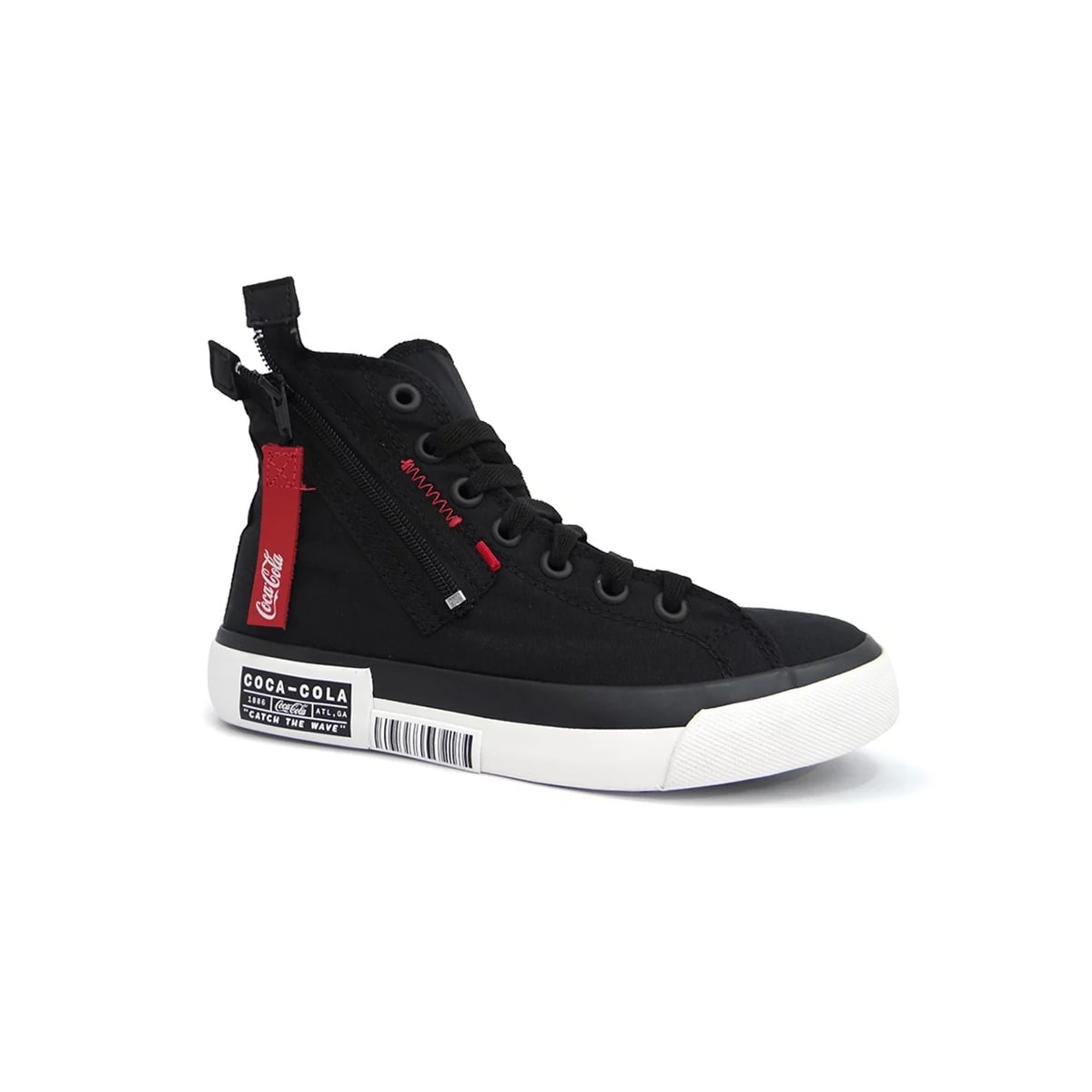 Tênis Coca Cola Atlanta Wave Ziper Cc1934 Preto Tênis Coca Cola Atlanta Wave Ziper Cc1934 Preto