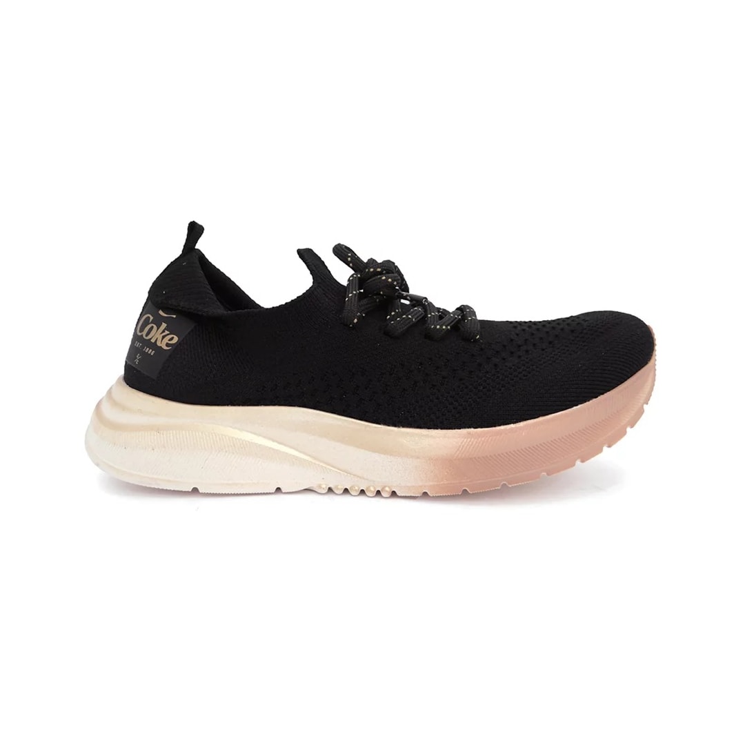 Tênis Coca Cola Feminino Casual X-fly Ibiza CC1929 Preto/Dourado Tênis Coca Cola Feminino Casual X-fly Ibiza CC1929 Preto/Dourado