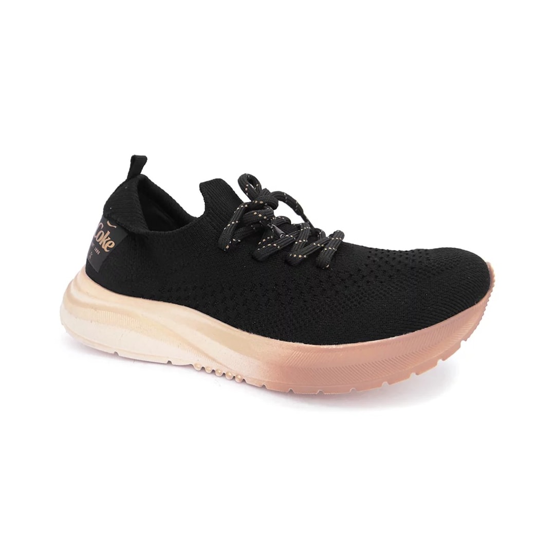 Tênis Coca Cola Feminino Casual X-fly Ibiza CC1929 Preto/Dourado